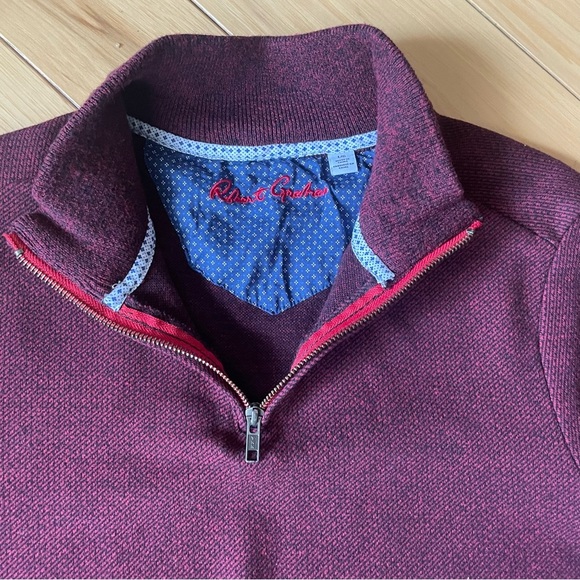 ROBERT Graham 1/4 Zip Long Sleeve Sweatshirt - Picture 4 of 10